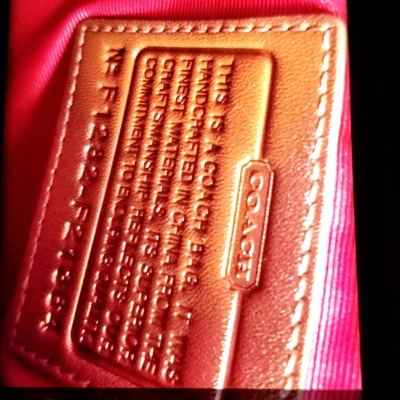 Coach Plaid Peyton Tattersall White Leather Tote - Picture 6 of 6